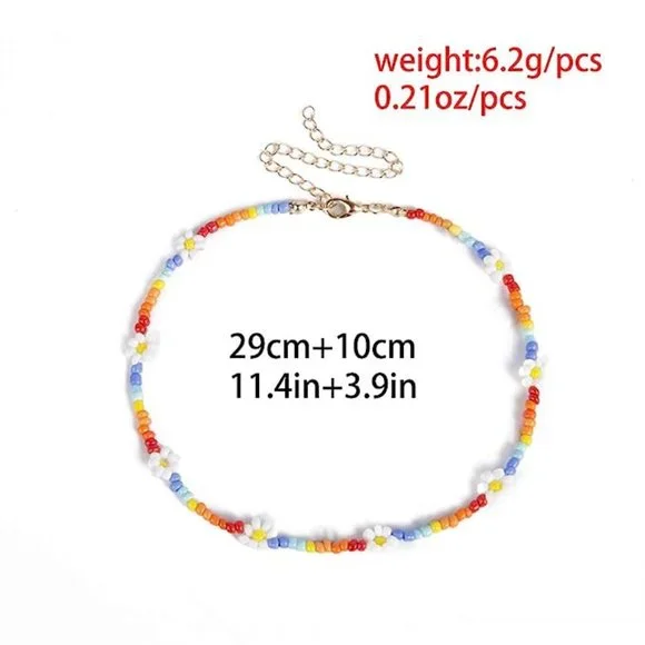 🌸 Flower 🌸 Beaded Necklace 🌸 - Picture 4 of 4